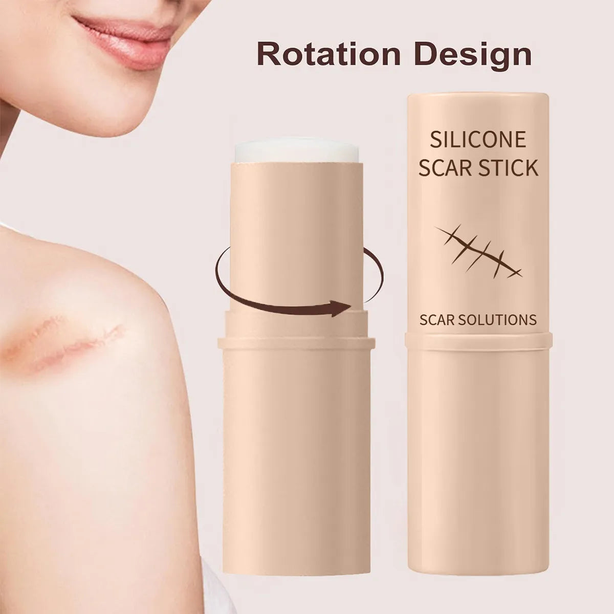 Silicone Scar Stick Set of 2 – Scar Solutions Scar Removal Treatment for Old & New Scars, Surgery, Acne & Stretch Marks
