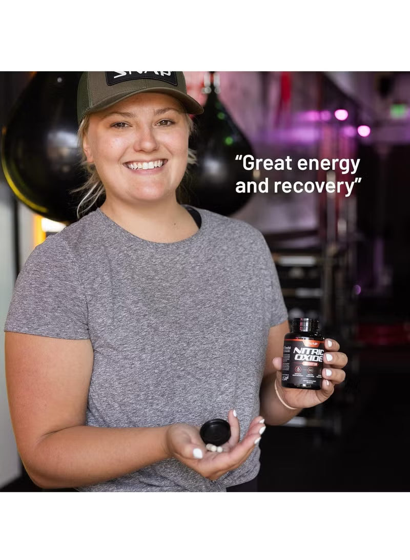 Nitric Oxide Booster Supplement – Buy One Get One FREE | Supports Muscle Growth, Circulation & Quick Recovery | 60 Capsules