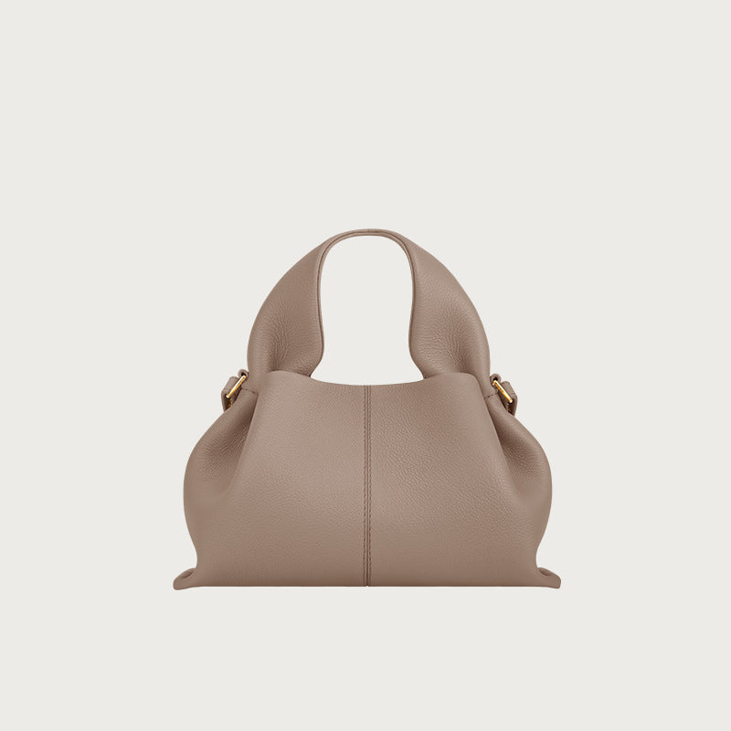 Polene Numero Un Bag in Black Pebbled Leather - Iconic French Handbag | Luxury Shoulder Bag with Top Handle