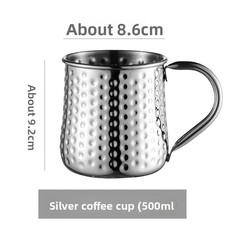 Hammered Moscow Mule Mug | Copper Rose Gold & Black Stainless Steel Cocktail Cup | Premium Bar Drinkware for Home & Party