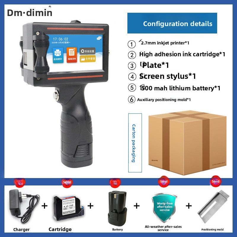 SEO Title
Handheld Inkjet Printer 2.7mm | Smart Touchscreen Portable Date Coder | Expiry Date Batch Number Printing Machine with Quick-Dry Ink