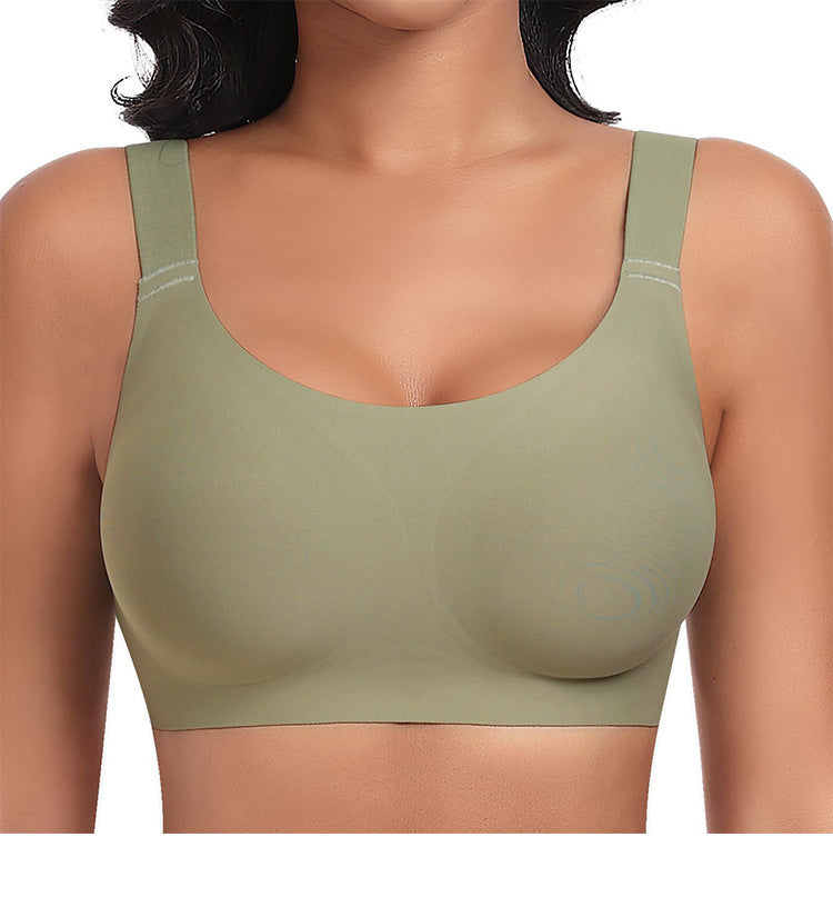 Damen Nahtloser Kabelloser Bralette | Bequemer BH mit breiten Trägern und U-Ausschnitt | Glatter, bügelloser Alltags-BH