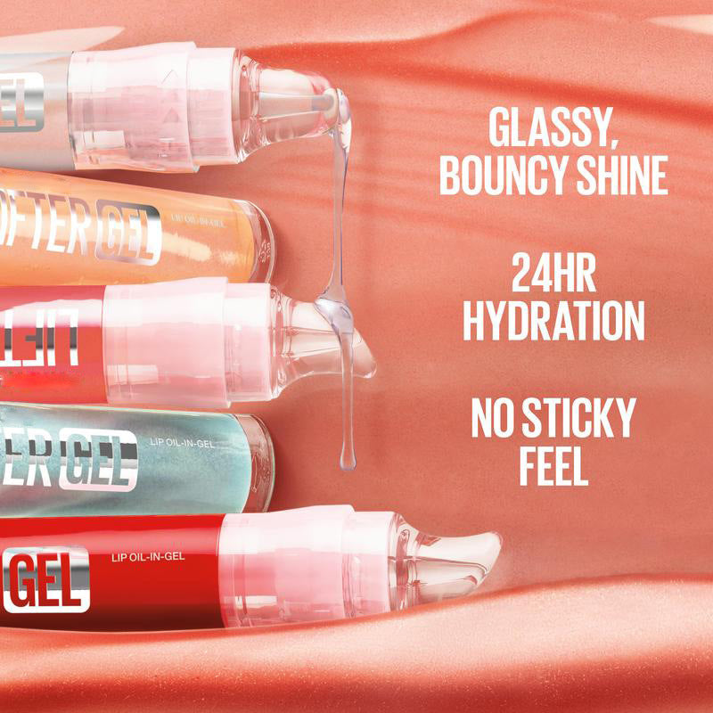 Lifter Gel Lip Oil in Gel Plumping Lip Gloss ? Hydrating Glossy Pink Lip Treatment for Fuller Softer Lips