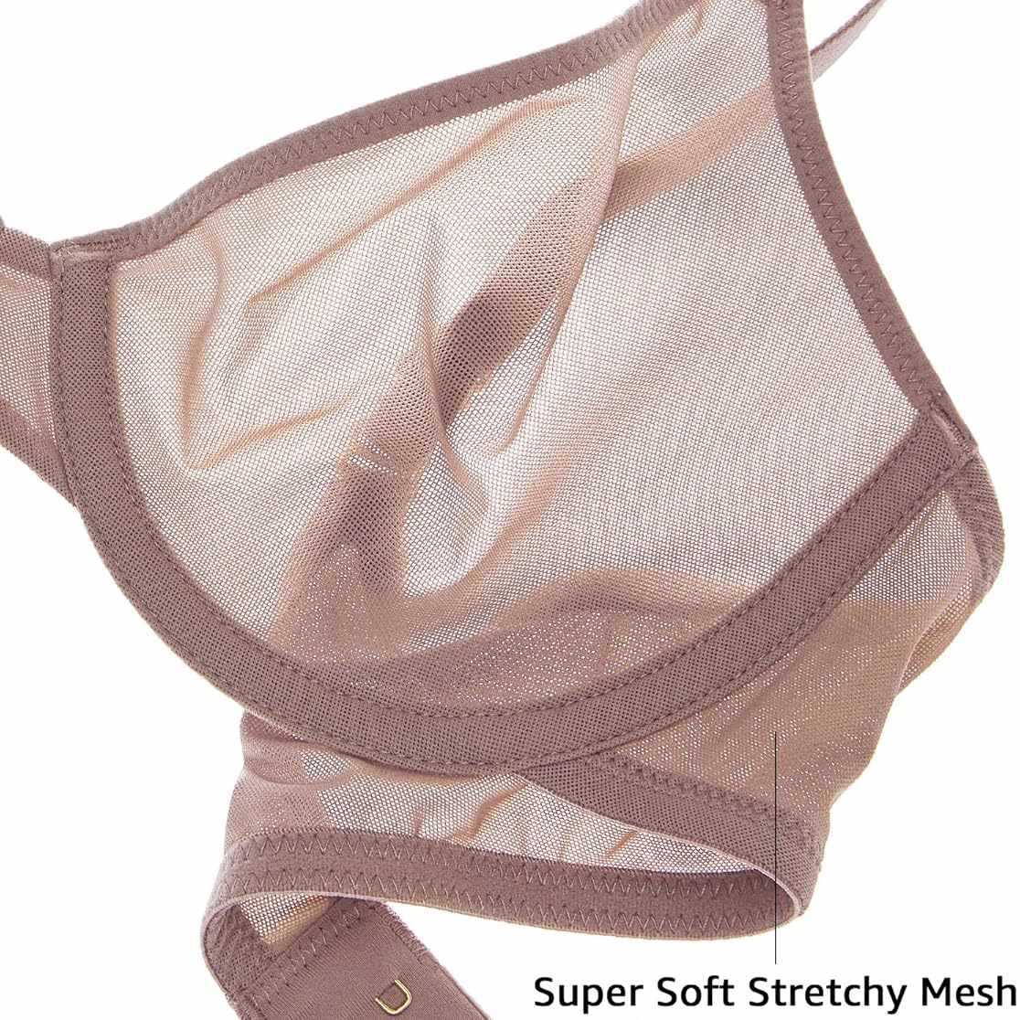 Damen Push-up-BH in Mokka mit tiefem Dekolleté, dünnen verstellbaren Trägern, goldfarbenen Beschlägen und glatten, vorgeformten Cups