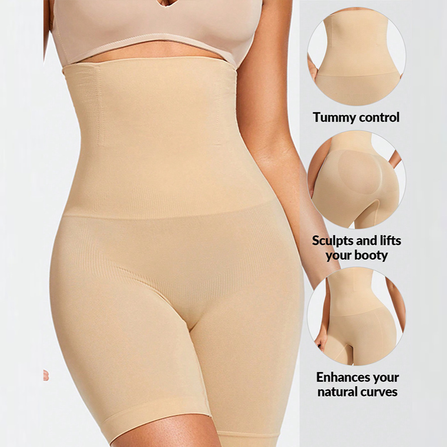 High Waist Butt Lifter Shapewear Shorts for Women ? Tummy Control Body Shaper with Hip Enhancement | Black