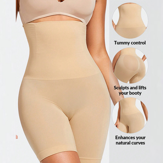 High Waist Butt Lifter Shapewear Shorts for Women ? Tummy Control Body Shaper with Hip Enhancement | Black