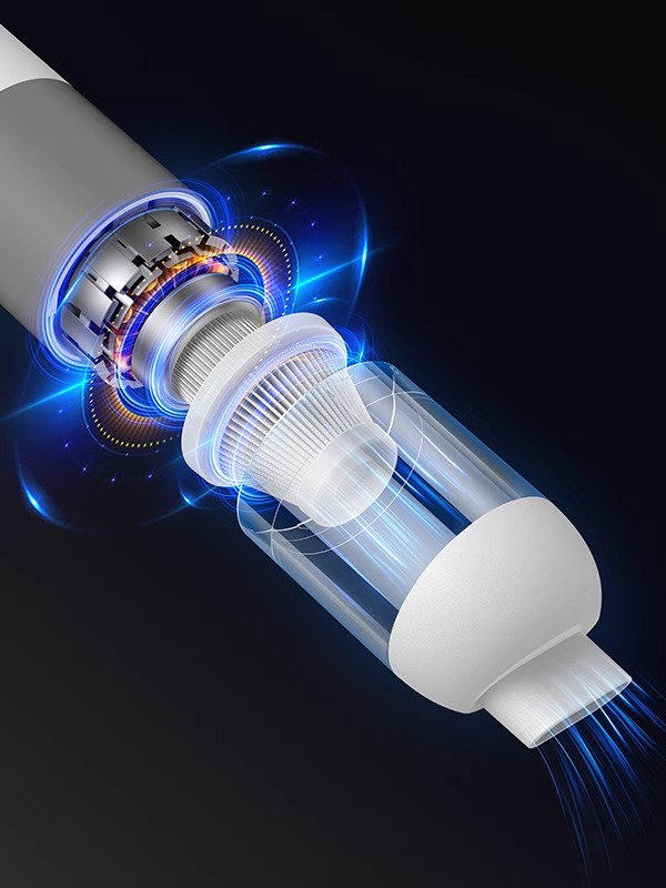 مكنسة كهربائية صغيرة محمولة بدون أسلاك | مكنسة سيارة ومكتب محمولة مع 3 ملحقات وشحن USB-C | مكنسة لاسلكية قابلة لإعادة الشحن