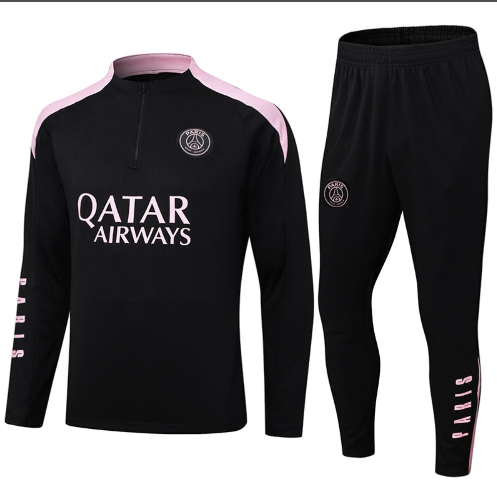 Tuta da Allenamento Real Madrid 2024 – Set Completo Adidas Nero & Oro | Emirates Fly Better
