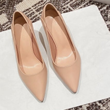 Minimalist Pointed Toe Stiletto Pumps Women Patent Leather High Heels Nude Black Ivory Office Party Dress Shoes