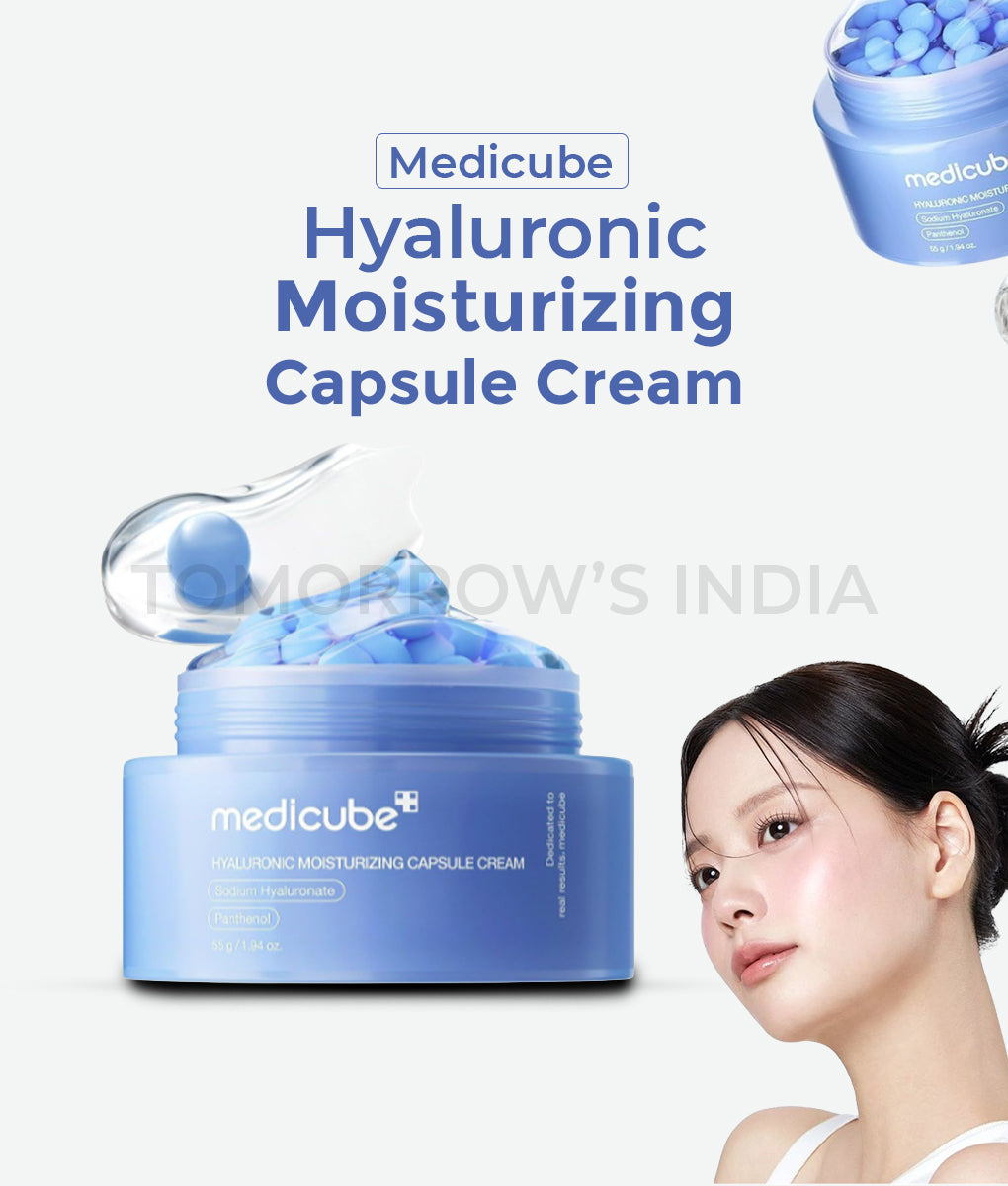 Medicube Capsule Cream Set of 4, Korean Hyaluronic Collagen Vitamin C TXA Niacinamide Face Moisturizer Bundle, Anti Aging Brightening Pore Tightening K-Beauty Skincare Gift