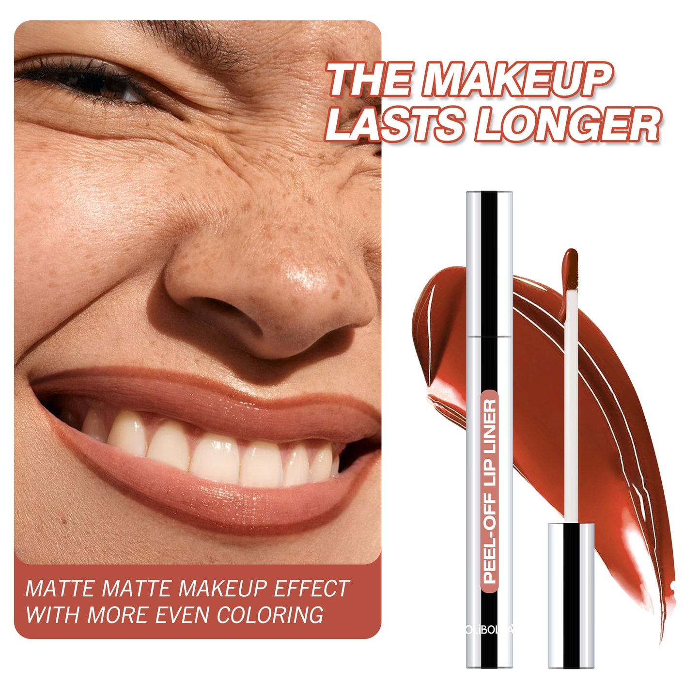 OLIBOLLA Professional Peel-Off Lip Liner | 8 Colors | Long Lasting Liquid Lip Liner Pen