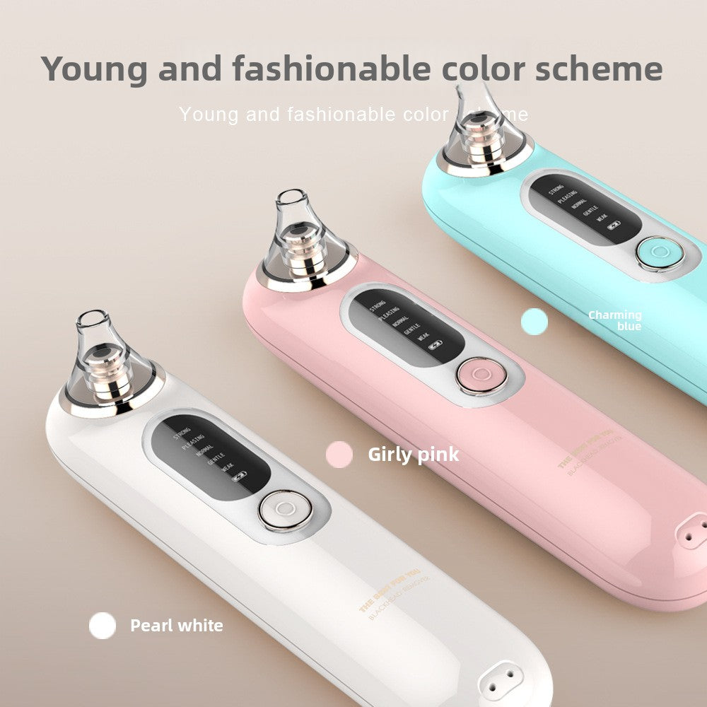 Electric Blackhead Remover Vacuum with Built-In Storage Case | 5 Suction Levels | Multiple Heads | Portable Travel Pore Cleanser