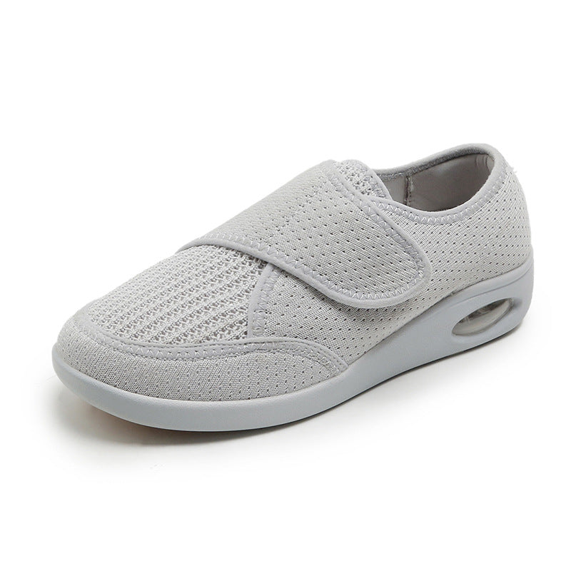 Wide Width Diabetic Walking Shoes - Adjustable Velcro Strap Air Cushion Mesh Sneakers for Swollen Feet, Edema & Arthritis | Men & Women