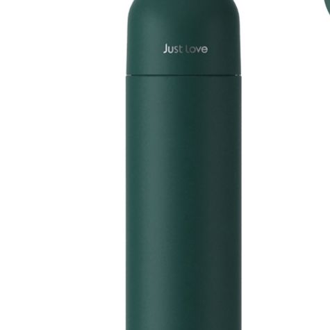 Just Love Slim Stainless Steel Thermos Flask | Vacuum Insulated Travel Bottle with Wooden Handle | Aesthetic Minimalist Water Bottle Pink Blue