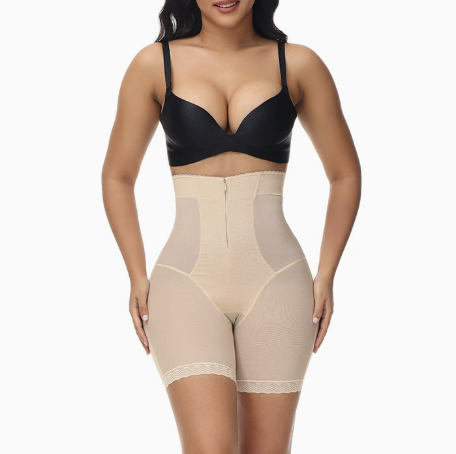 Black High-Waist Tummy Control Shapewear Shorts | Butt Lifter Body Shaper for Women | Plus Size Slimming Underwear