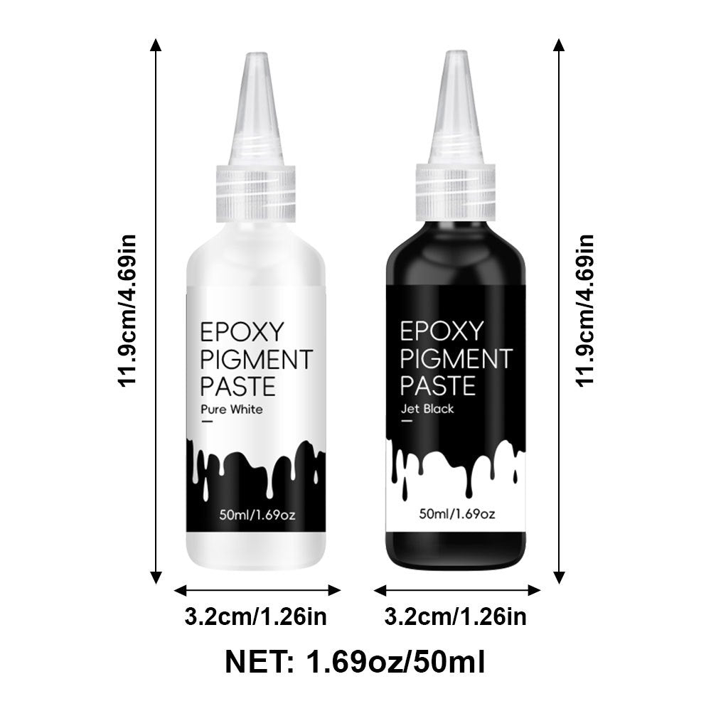Epoxy Pigment Paste Jet Black 50ml | Highly Concentrated Resin Colorant | Art & Craft Epoxy Dye