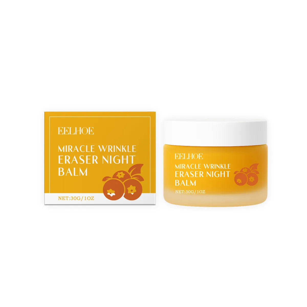 EELHOE 4-Piece Skincare Set | Dark Circle Eye Cream + Anti-Aging Day Balm + Wrinkle Night Balm + Face Scrub | Complete Glow Kit
