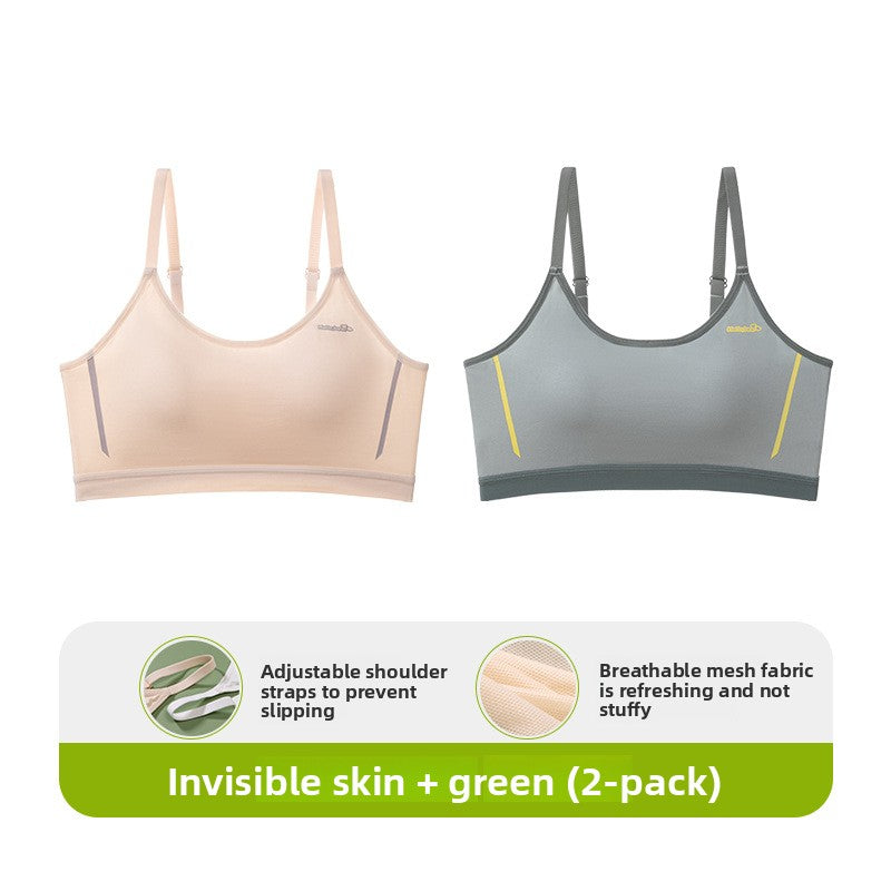 Breathable Mesh Sports Bra Women | Adjustable Non Slip Strap Workout Bra | Lightweight Refreshing Gym Bra Green Single Pack