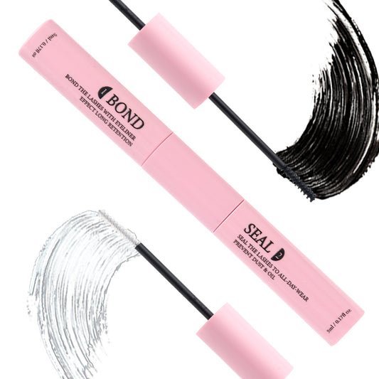 2 in 1 Double Ended Eyelash Bond & Seal + Lash Remover Set | Individual & Cluster Lash Adhesive Paste | Long Retention Lash Glue | All-Day Wear Lash Kit