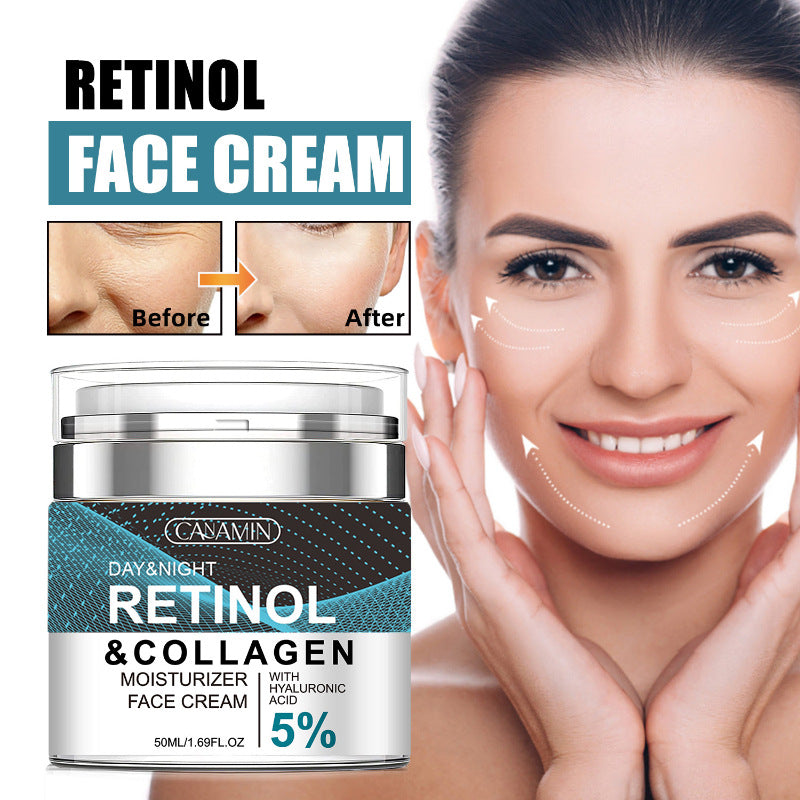 Retinol Niacinamide Anti-Wrinkle Facial Cream 50g | Day & Night Moisturizer | Lifts, Firms & Tightens | Vitamin A�C�E + 15% Hyaluronic Acid