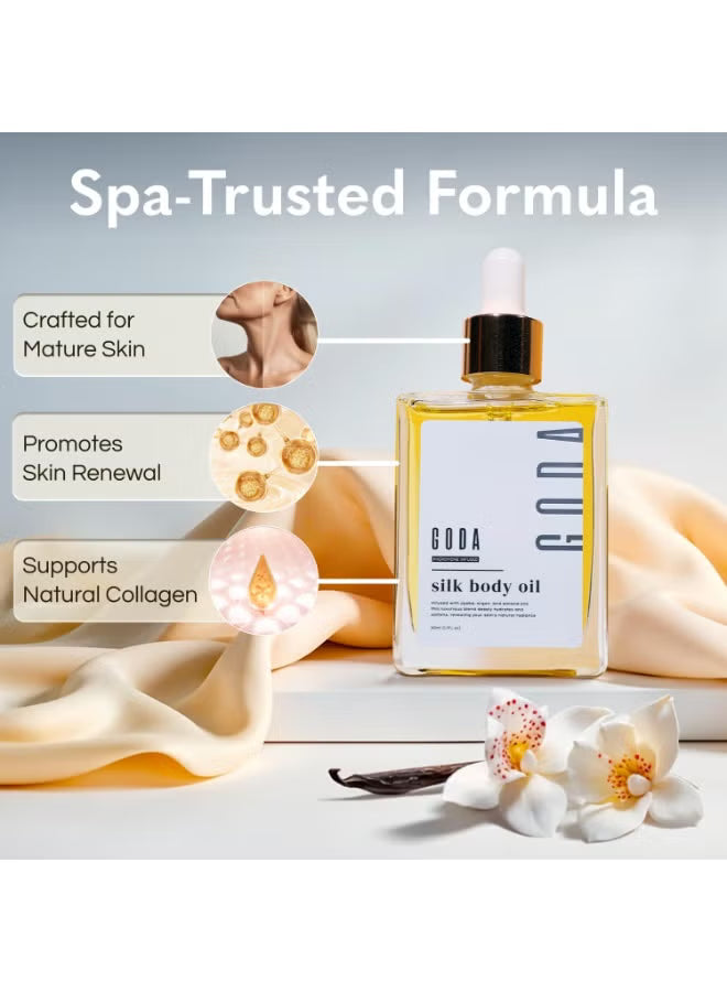 GODA Pheromone Infused Silk Body Oil - Jojoba, Argan & Almond Oil | Deep Hydration & Natural Radiance | 60ml