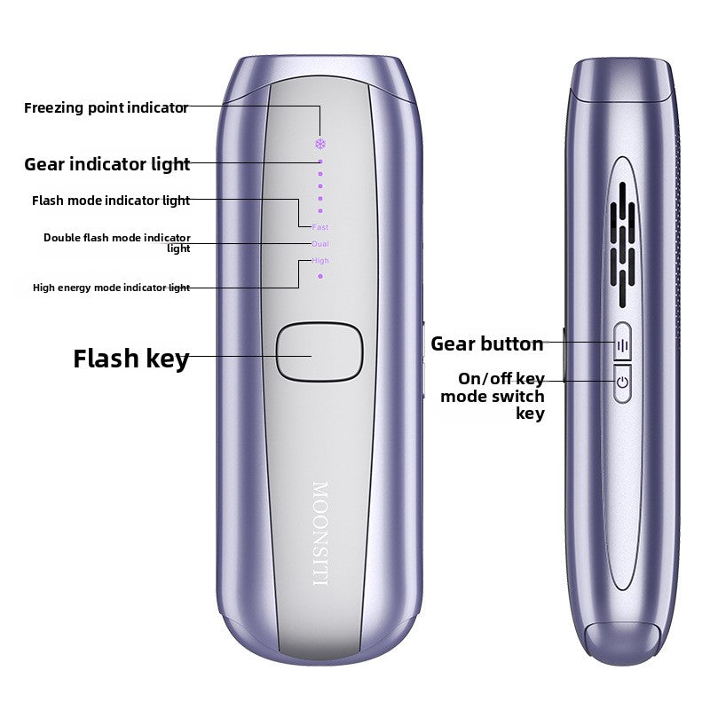 MOONSITI IPL Hair Removal Device 23.6J Dual Lamp | Rapid Permanent Painless Laser Hair Remover | High Dual Fast Mode | Includes Goggles & Razor
