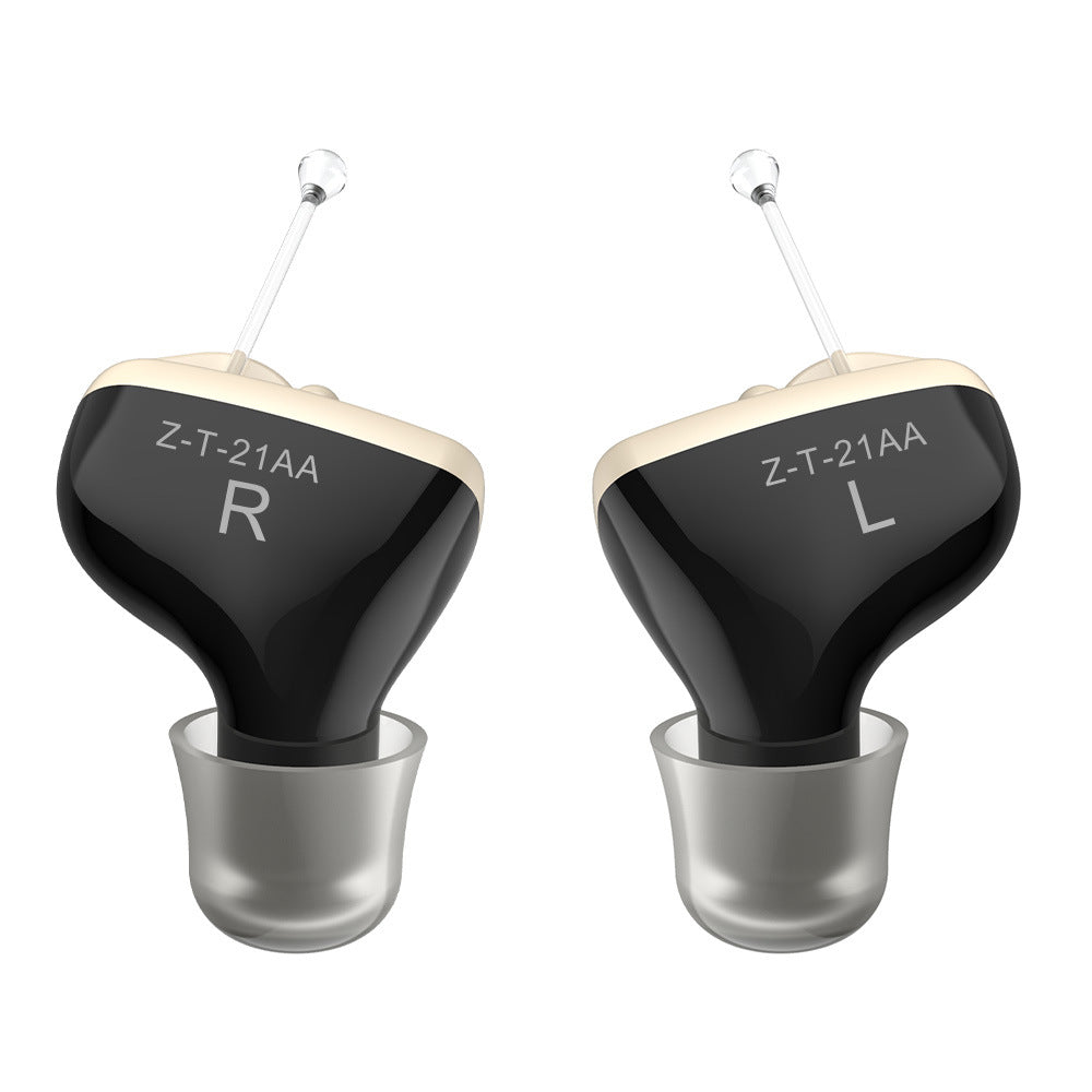 Z-T-21AA Right Ear ITE Hearing Aid | Invisible In-Ear Sound Amplifier | Rechargeable Digital Hearing Device for Seniors & Adults