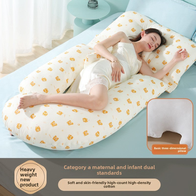 G-Shape Full Body Pregnancy Pillow | Honeycomb Cooling Maternity Pillow with Head Support | Total Belly Back Hip Knee Side Sleeper Cushion | Sage Green