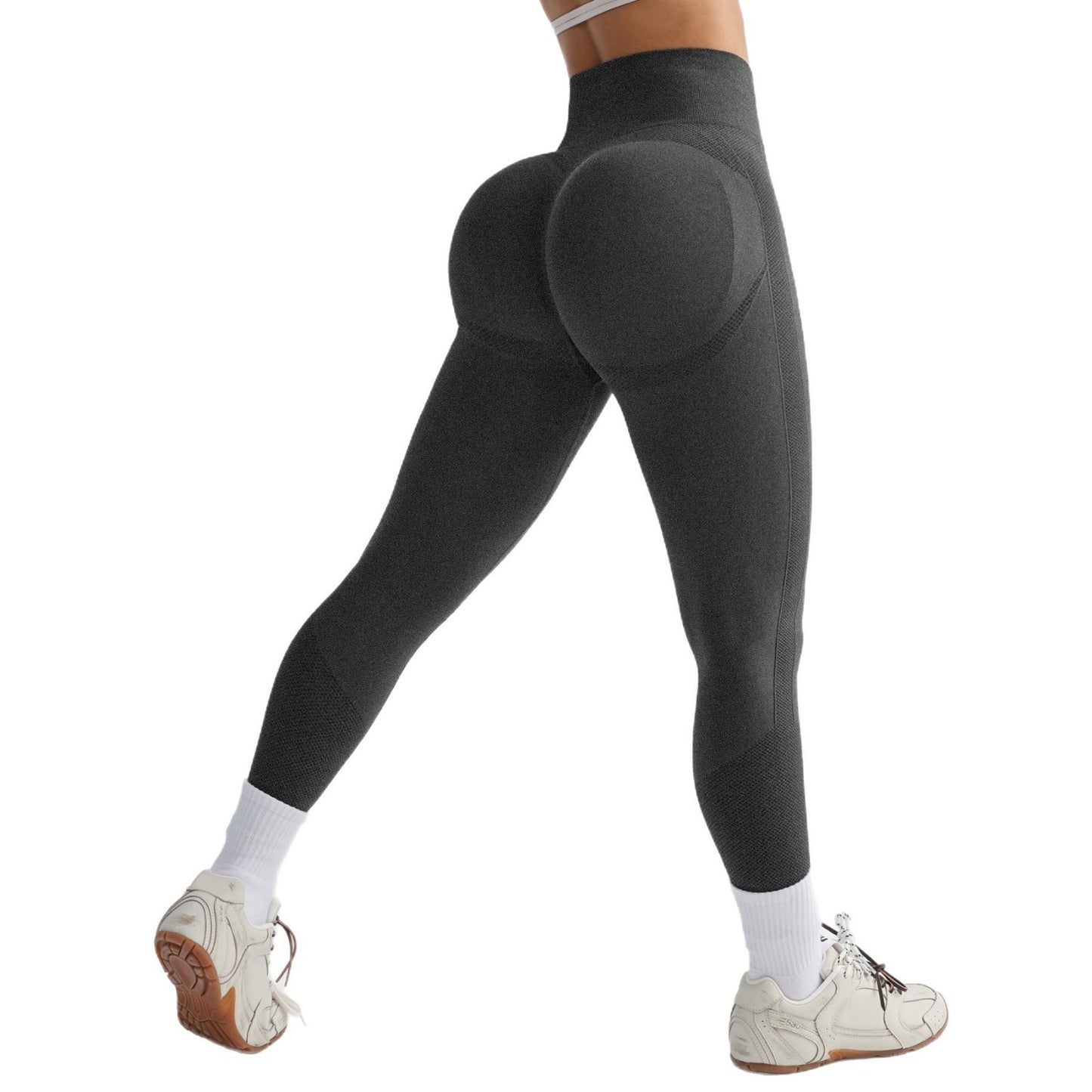 Women's Seamless Scrunch Butt Leggings High Waist Booty Lifting Gym Yoga Pants ? Grey, Pink, Dark Grey, Black
