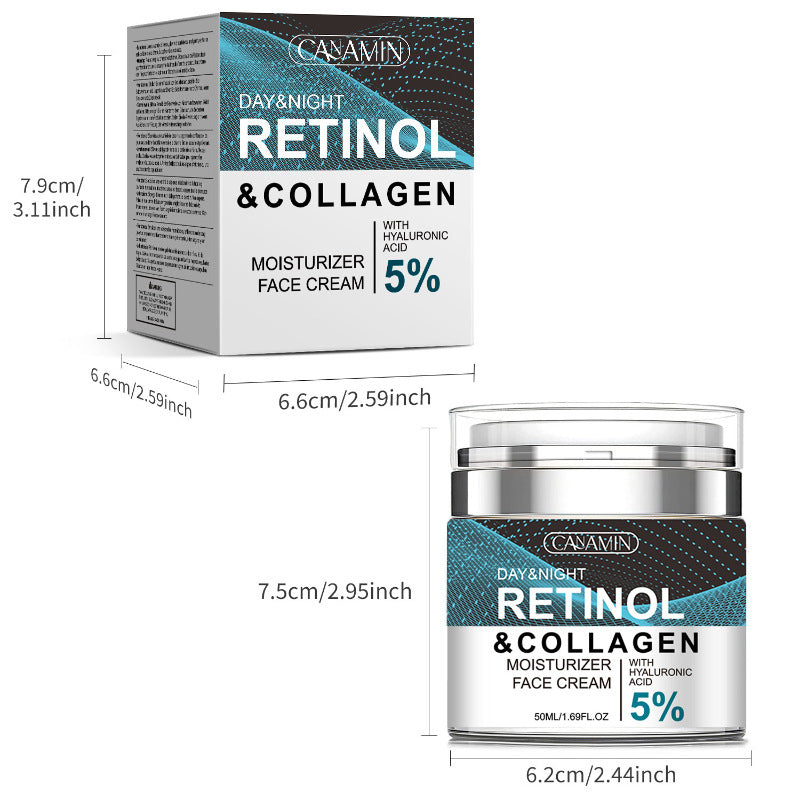 Retinol Niacinamide Anti-Wrinkle Facial Cream 50g | Day & Night Moisturizer | Lifts, Firms & Tightens | Vitamin A�C�E + 15% Hyaluronic Acid