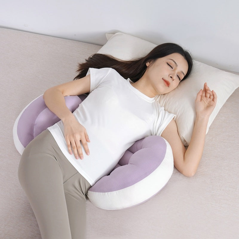 Ergonomic Pregnancy Pillow | Scientific Pressure Partition Support for Waist & Back | Maternity Side Sleeping Pillow for Pregnant Women | Belly Support Cushion