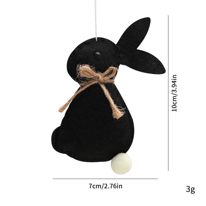 Felt Wool Easter Ornament Set 6pc | Handmade Chick Bee & Flower Egg Hanging Decorations | Spring Tree & Home Decor