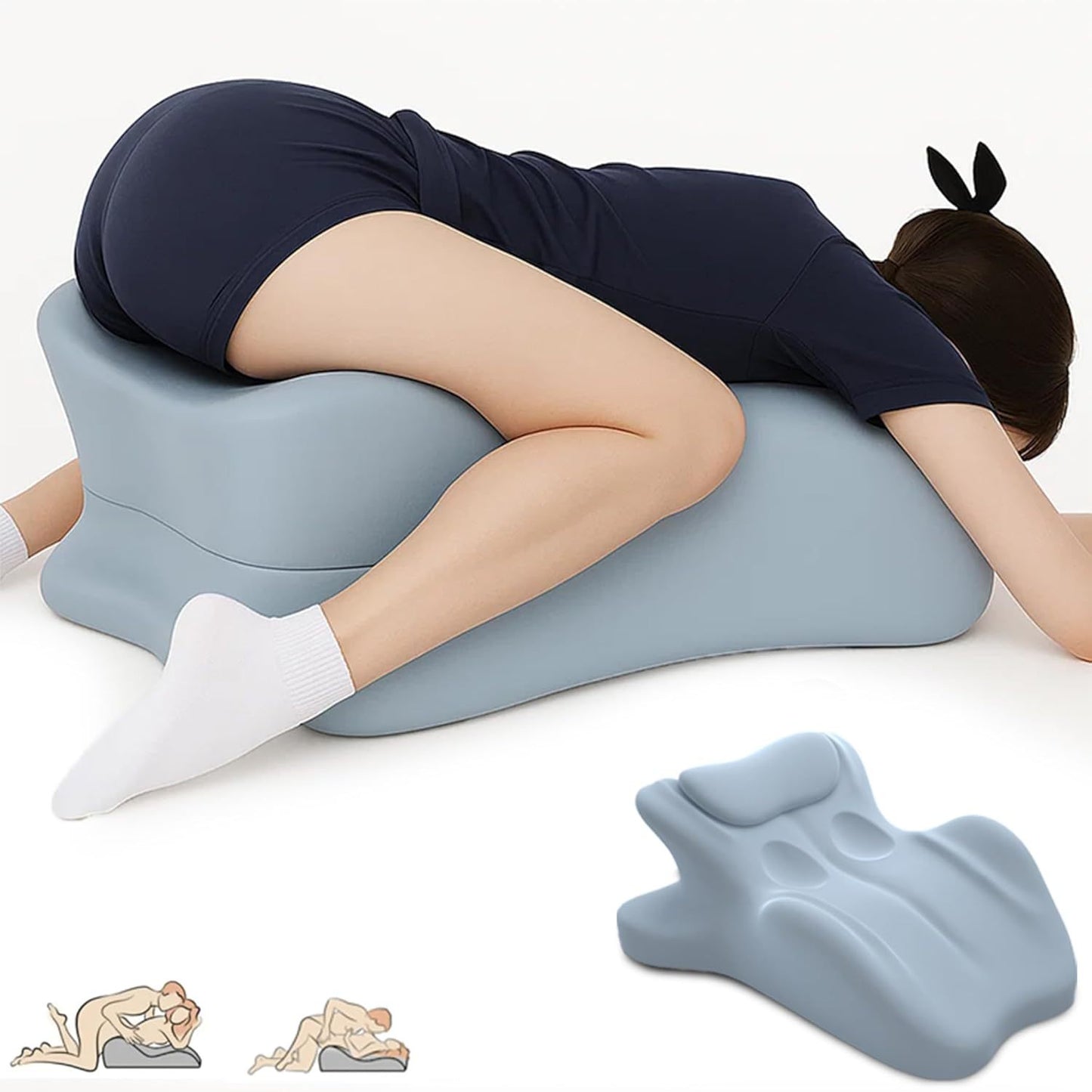 Multifunctional Wedge Pillow | Memory Foam Hip Elevation Pillow for Back Pain Relief Pregnancy & Body Support