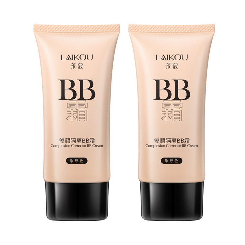 LAIKOU Complexion Corrector BB Cream | 3 Shades Ivory Natural Deep | Chinese Korean Beauty BB Cream Full Coverage Skin Tone Correcting | Lightweight Moisturizing Flawless Finish Face Makeup for All Skin Types