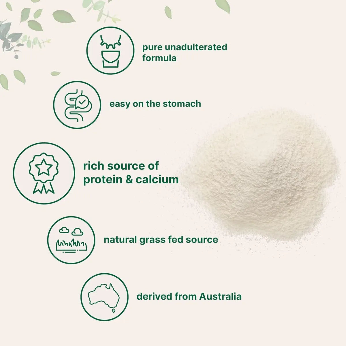 Premium Goat Milk Powder Set of 6 | Farm Direct Grass-Fed GMO-Free Gluten-Free | 6 x 2lb (907g) Bulk Goat Milk Powder