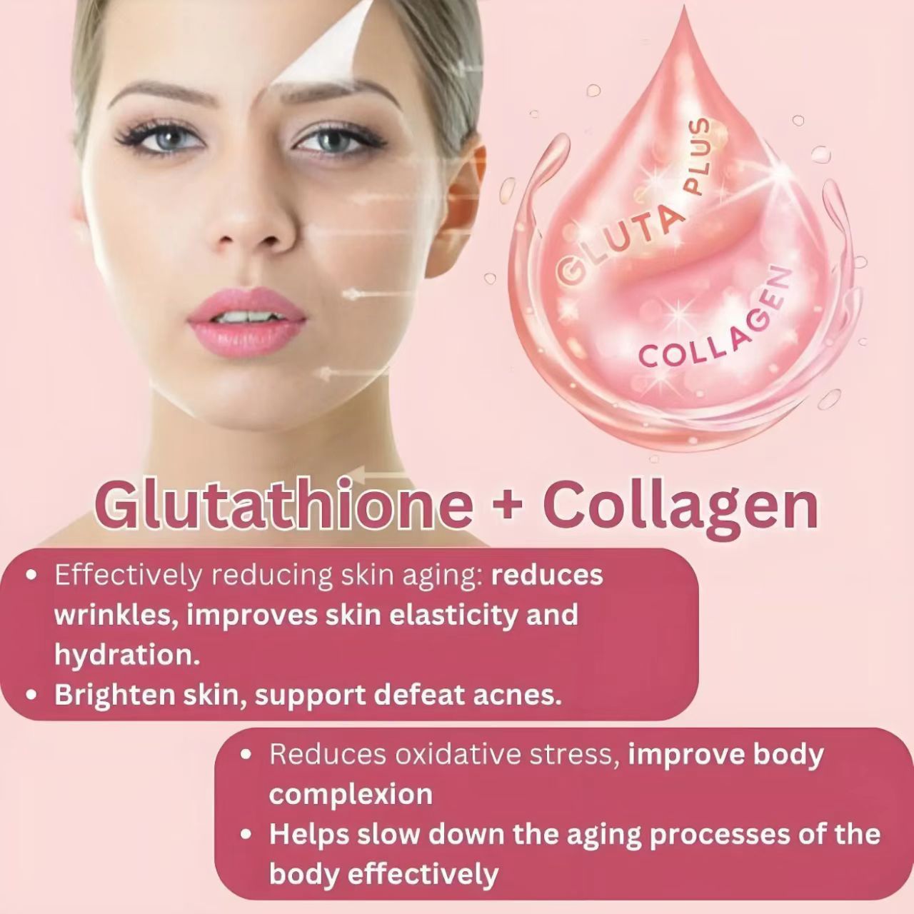 Extra Strength Glutathione Collagen Glow Gummies | Anti-Aging Formula | 60 Gummies | FDA Approved Dietary Supplement