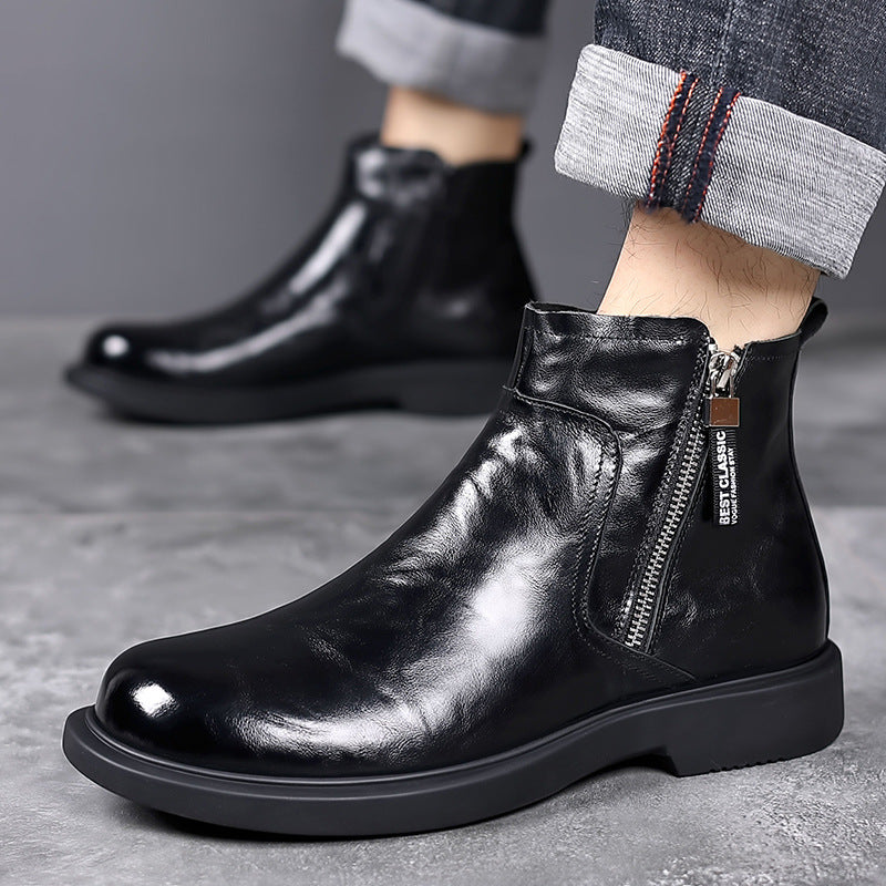 Stivaletti Chelsea da uomo in pelle marrone con cerniera laterale | I migliori stivaletti classici eleganti