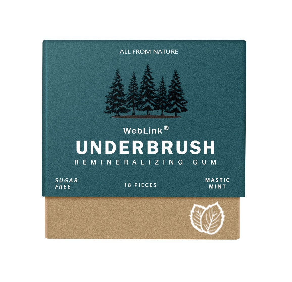 Underbrush Remineralizing Gum - Berry | Natural Sugar-Free Gum | 18 Pieces