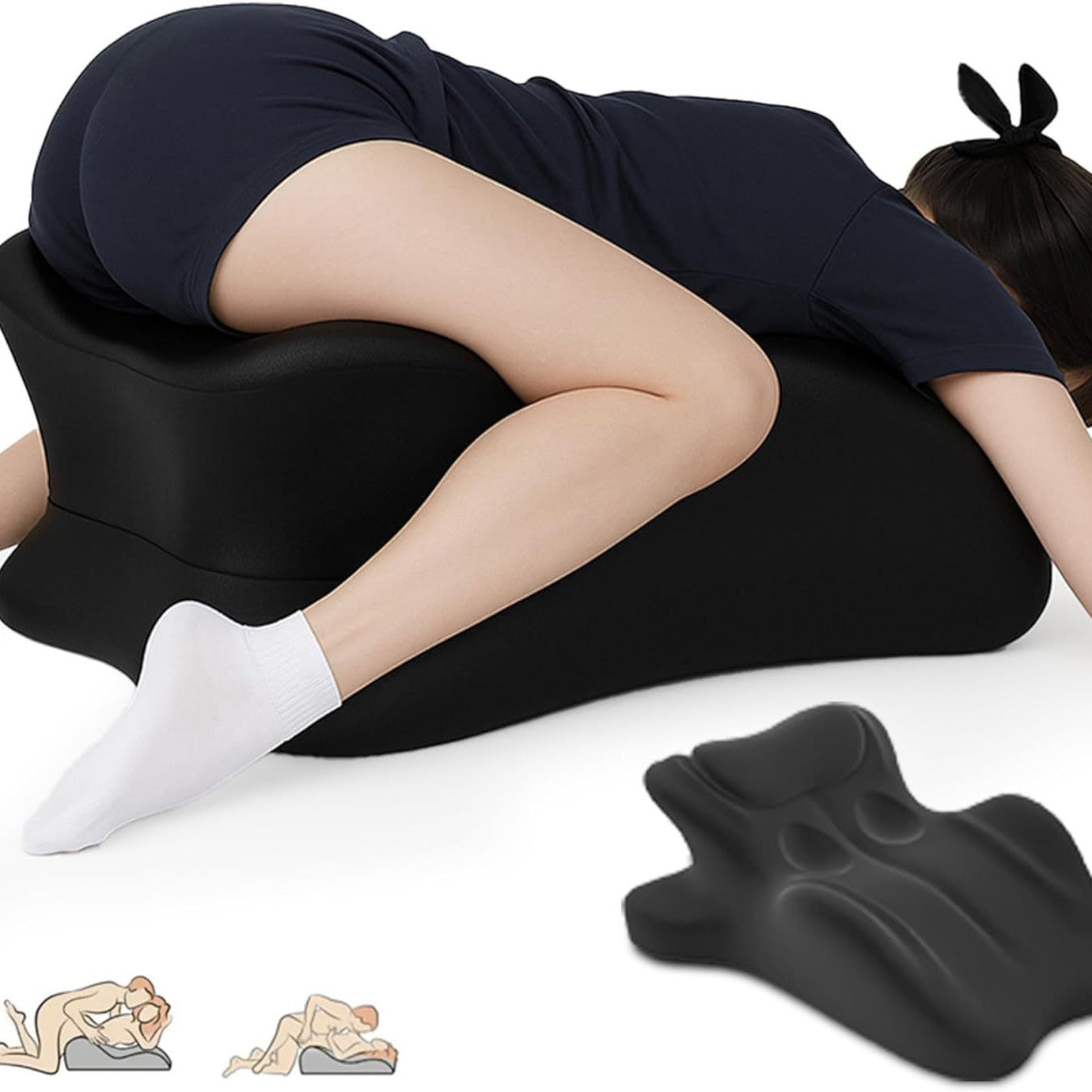 Multifunctional Wedge Pillow | Memory Foam Hip Elevation Pillow for Back Pain Relief Pregnancy & Body Support