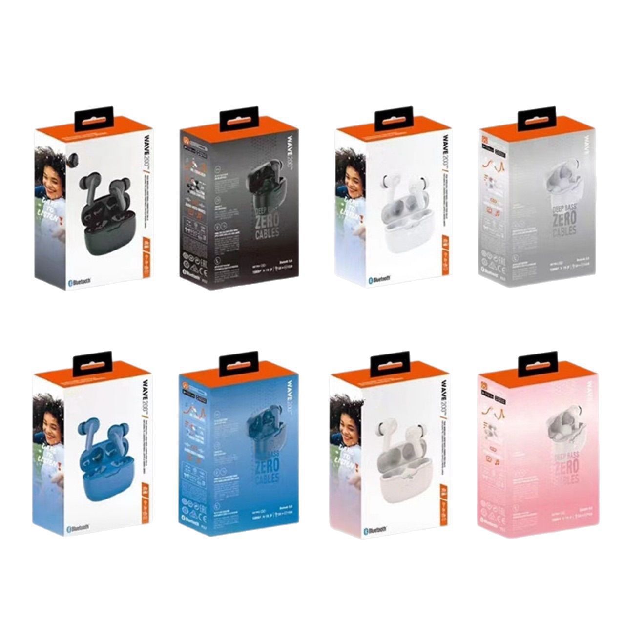سماعات أذن لاسلكية JBL Wave 200 TWS، صوت جهير عميق، بطارية تدوم 20 ساعة، مكالمات بدون استخدام اليدين، بلوتوث، لون أسود، من هارمان، مثالية للموسيقى والعمل والسفر، متوافقة مع أجهزة آيفون وأندرويد. 