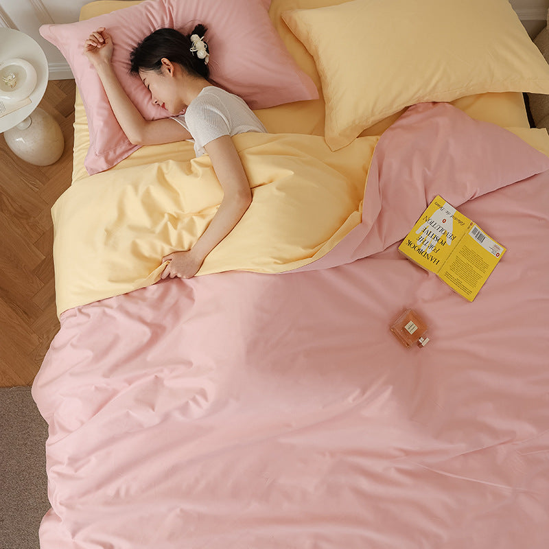 Two-Tone Gray & Taupe Bedding Set | Soft Reversible Duvet Cover with Pillowcases - Queen & King