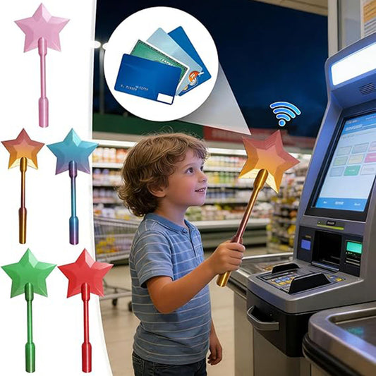 Contactless Card Payment Wand Extender | Star Shape NFC Tap and Pay Reach Tool for Drive Through | Card Reader Extension Stick for Car