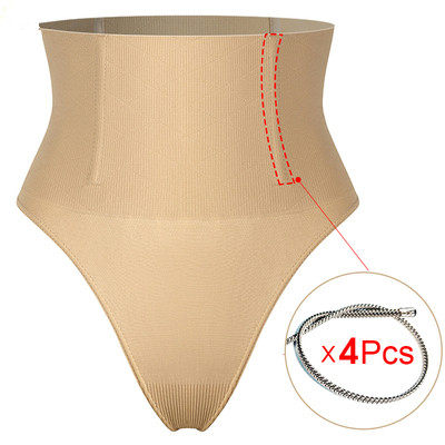 High Waist Tummy Control Thong Shapewear for Women - Seamless Slimming Waist Trainer Thong Panty Body Shaper