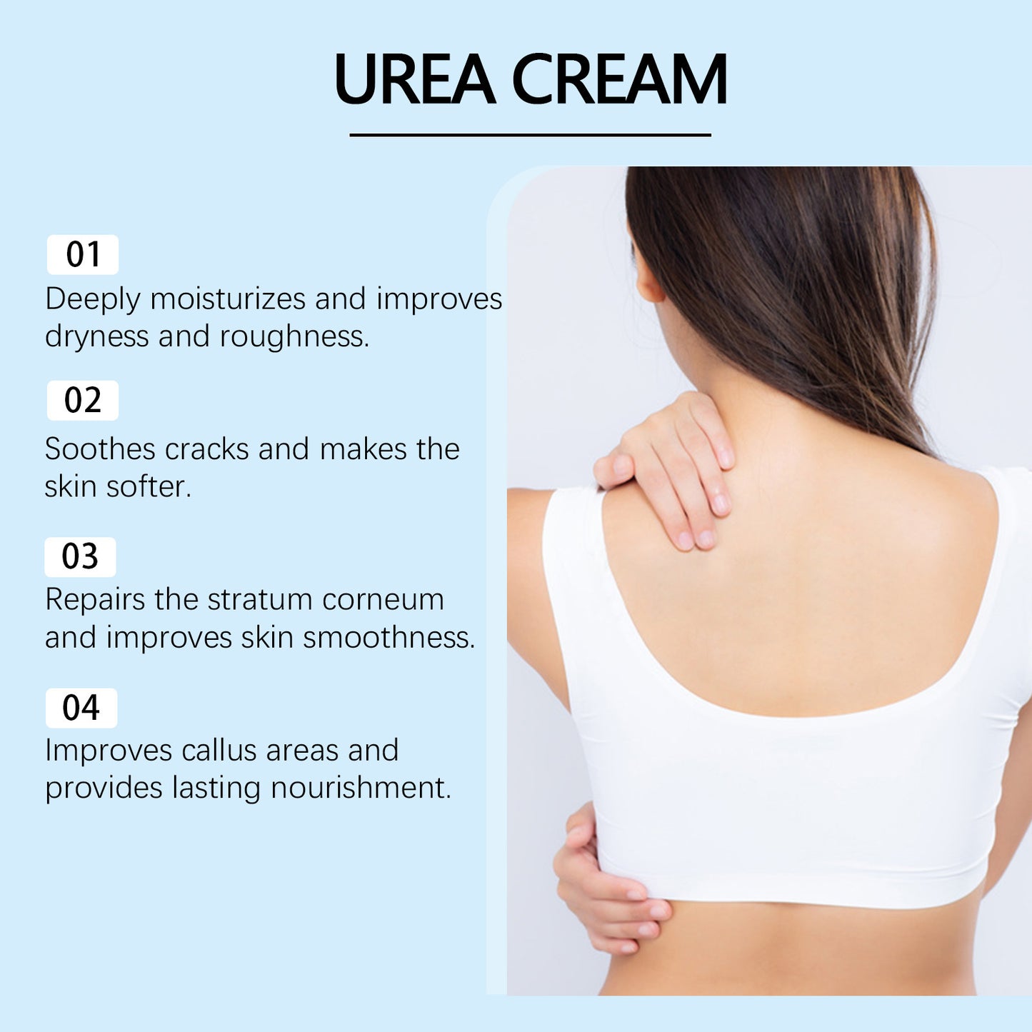 OceAura 50% Urea Cream + 2% Salicylic Acid 100g | Cracked Heel Foot Cream for Hands Feet Knees Elbows