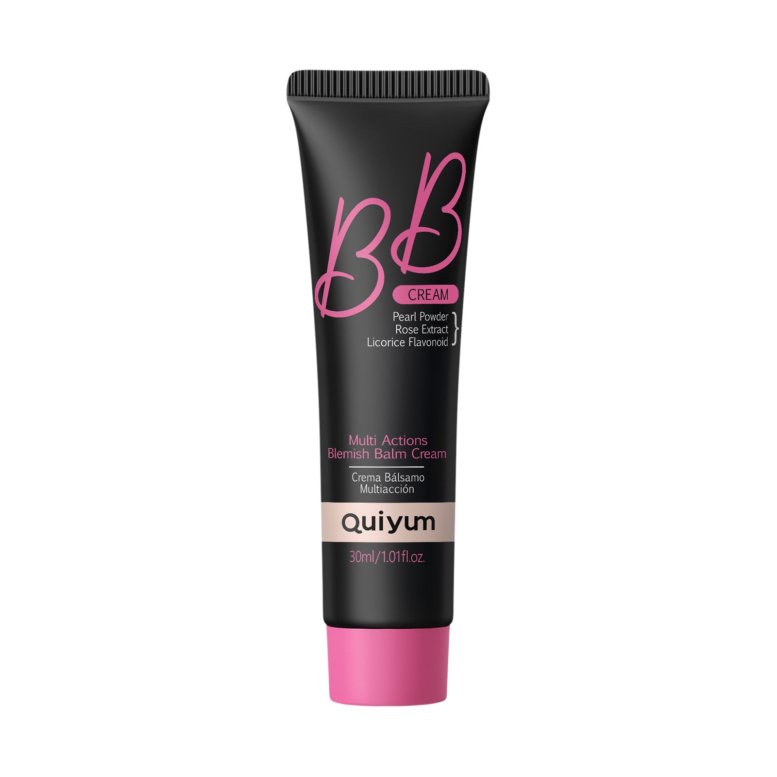 Quiyum BB Cream Multi Action Blemish Balm | Pearl Powder Rose Extract All Skin Tones 30ml