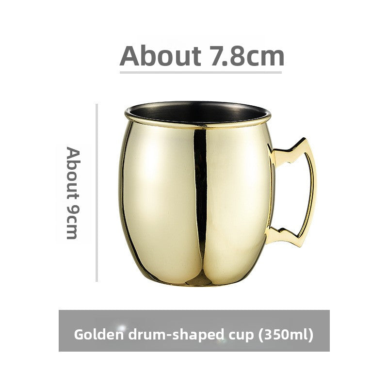 Hammered Moscow Mule Mug | Copper Rose Gold & Black Stainless Steel Cocktail Cup | Premium Bar Drinkware for Home & Party