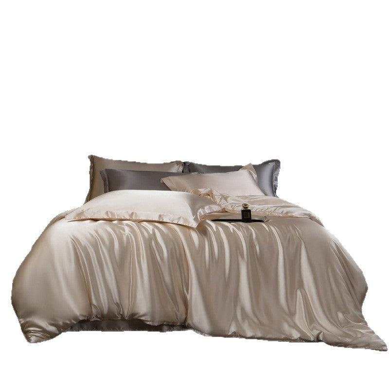 Luxury Black Satin Bedding Set | Silky Smooth Duvet Cover with Pillowcases - Queen & King