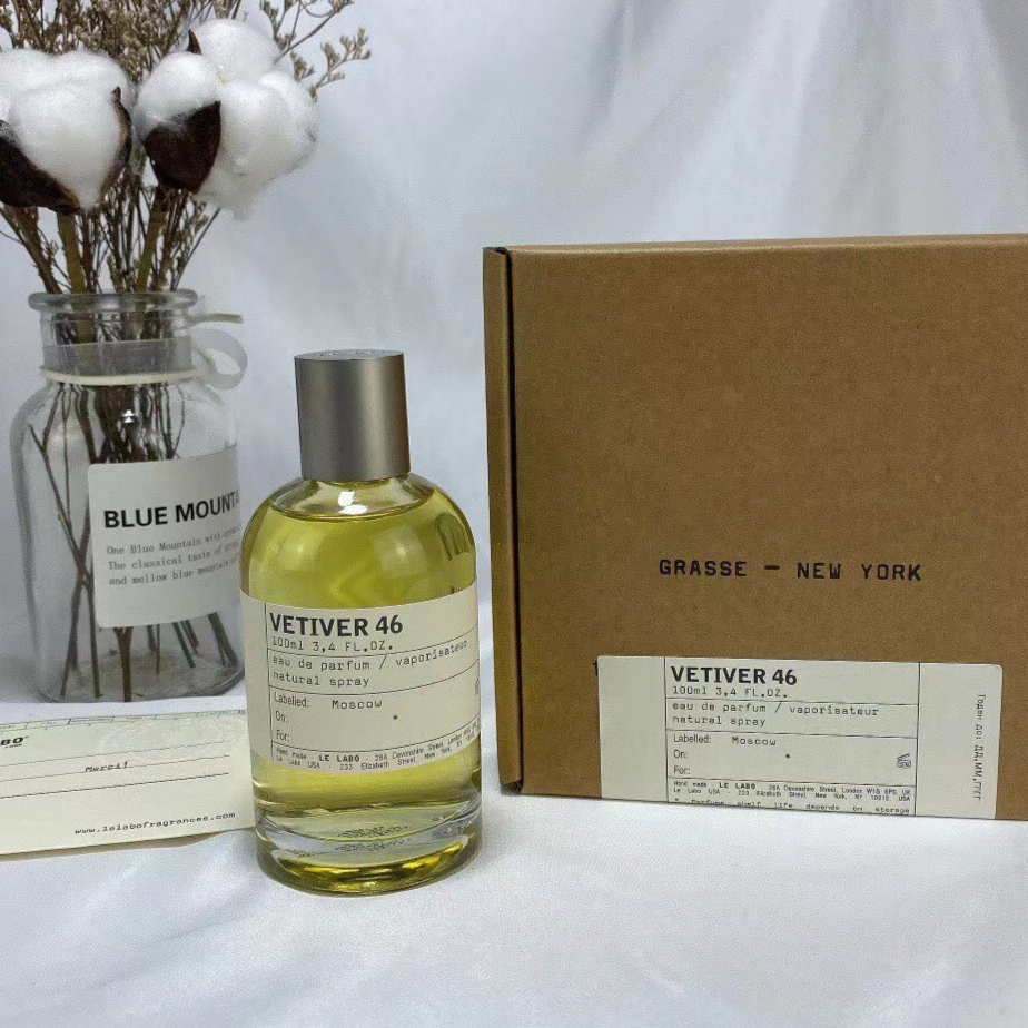 Le Labo Vetiver 46 EDP 100ml | Moscow City Label | Unisex Woody Incense Niche Perfume | Vetiver Amber Guaiac Wood
