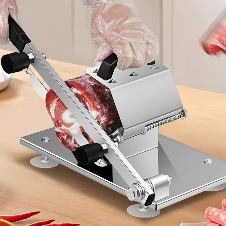 Manual Frozen Meat Slicer Stainless Steel Adjustable Thickness Lamb Beef Mutton Cutting Machine Home Kitchen Food Slicer