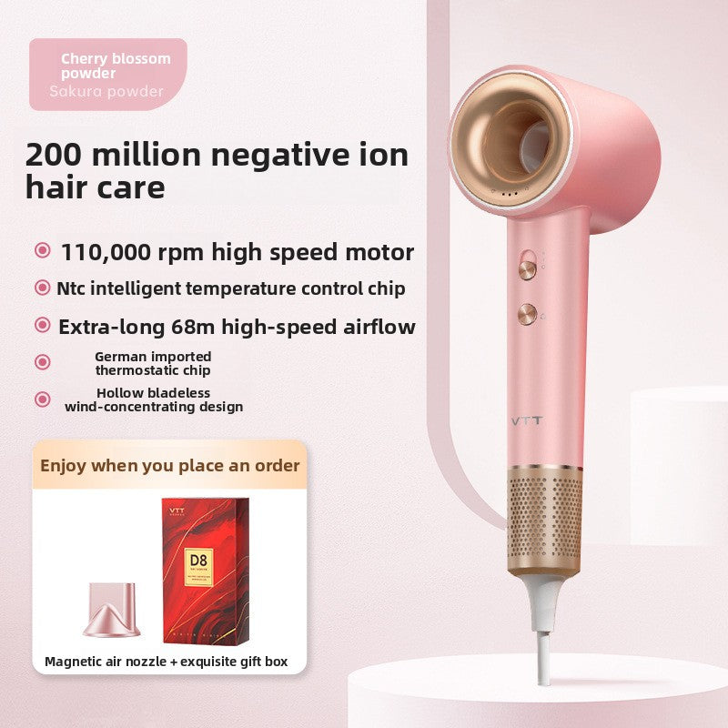 Ionen-Haartrockner 1400W negative Ionen | Schnelles Trocknen Anti-Frizz Föhn | Grau